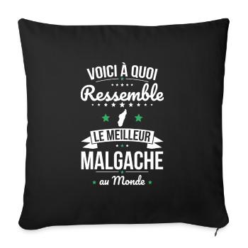 Voici à quoi ressemble le meilleur Malgache - Housse de coussin décorative 45 x 45 cm - noir - Devant