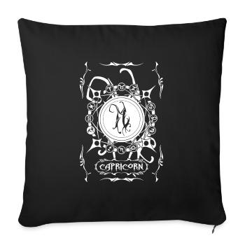 STEINBOCK Sternzeichen Steinbock - Sofakissenbezug 45 x 45 cm - Schwarz - Vorne