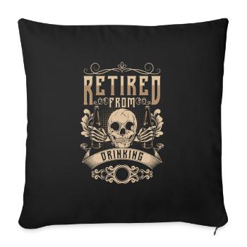 Alcohol Alcohol Excesses Quitting - Sofa pillowcase 17,3'' x 17,3'' (45 x 45 cm) - black - Front