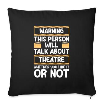 Schauspielerin Probe Drama Club - Sofakissenbezug 45 x 45 cm - Schwarz - Vorne