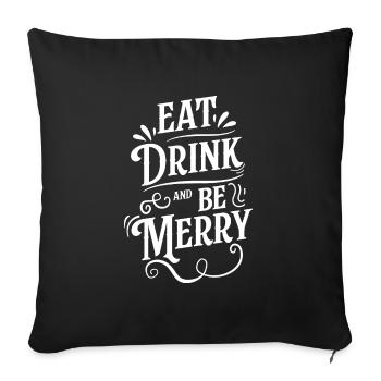 Comptoir alimentaire gourmet - Housse de coussin décorative 45 x 45 cm - noir - Devant