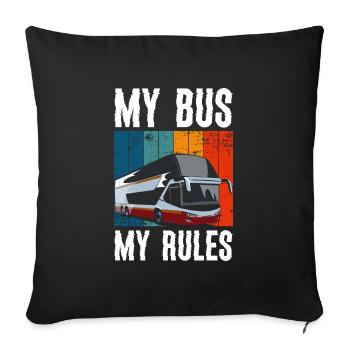 Occupation des autobus Chauffeurs de travail - Housse de coussin décorative 45 x 45 cm - noir - Devant