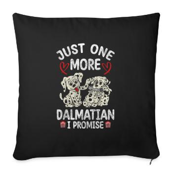 Dalmatian Dogs Points Dog Love - Sofa pillowcase 17,3'' x 17,3'' (45 x 45 cm) - black - Front