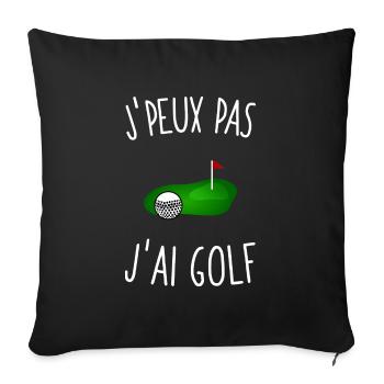 J'peux pas j'ai golf - Housse de coussin décorative 45 x 45 cm - noir - Devant