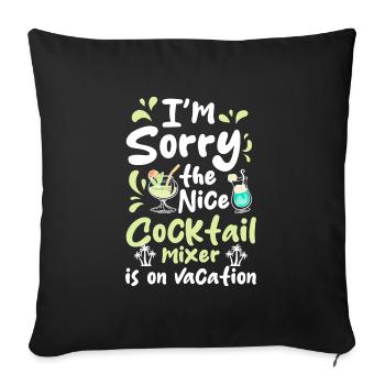 Cocktail Mixer Beer Spirit - Housse de coussin décorative 45 x 45 cm - noir - Devant