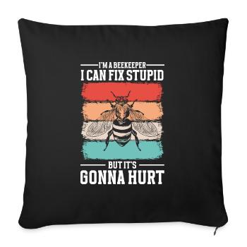 Beekeepers Environmental Protection Insects Honey Bees - Sofa pillowcase 17,3'' x 17,3'' (45 x 45 cm) - black - Front