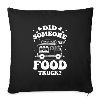 Street Food Food Burgers - Sofa pillowcase 17,3'' x 17,3'' (45 x 45 cm) - black - Front