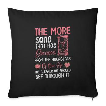 Hourglass Modern Countdown - Sofa pillowcase 17,3'' x 17,3'' (45 x 45 cm) - black - Front