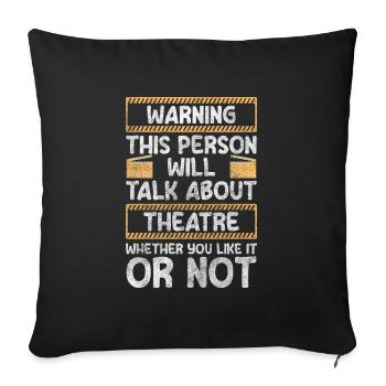 Actrice Drame - Housse de coussin décorative 45 x 45 cm - noir - Devant