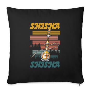 Sisha Steam Chillig Orient - Sofa pillowcase 17,3'' x 17,3'' (45 x 45 cm) - black - Front