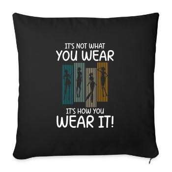 Fashion Lovers Individual Lifestyle Trendsetters - Sofa pillowcase 17,3'' x 17,3'' (45 x 45 cm) - black - Front