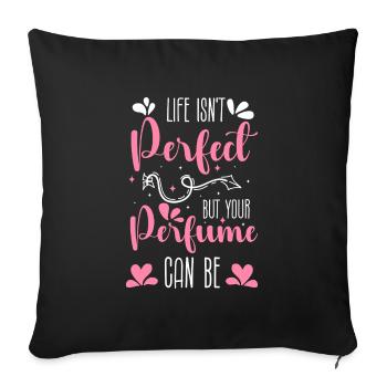 Fragrance Bottle Perfumer Scents - Sofa pillowcase 17,3'' x 17,3'' (45 x 45 cm) - black - Front