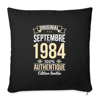 40th Anniversary - Original - September 1984 - Sofa pillowcase 17,3'' x 17,3'' (45 x 45 cm) - black - Front