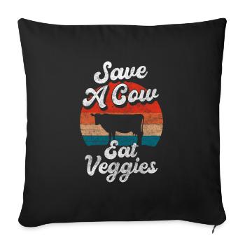Nature végétalienne - Housse de coussin décorative 45 x 45 cm - noir - Devant