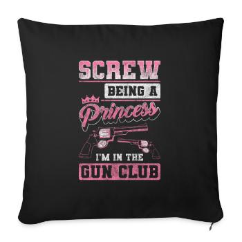 Club de tir - Housse de coussin décorative 45 x 45 cm - noir - Devant