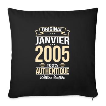 20th Anniversary - Original - January 2005 - Sofa pillowcase 17,3'' x 17,3'' (45 x 45 cm) - black - Front