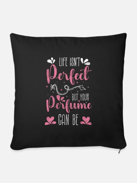 Duft Beauty Pflege Düfte - Sofakissenbezug 45 x 45 cm - Schwarz