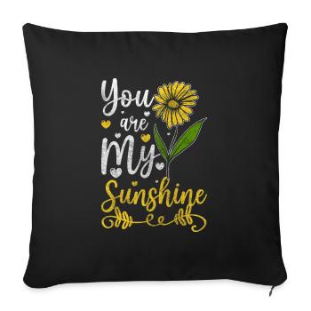 Nature Odeur Amour Saint Valentin - Housse de coussin décorative 45 x 45 cm - noir - Devant