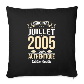 20th Anniversary - Original - July 2005 - Sofa pillowcase 17,3'' x 17,3'' (45 x 45 cm) - black - Front