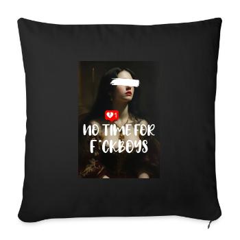 NO TIME FOR F*CKBOYS – Art NéoClassique - Housse de coussin décorative 45 x 45 cm - noir - Devant