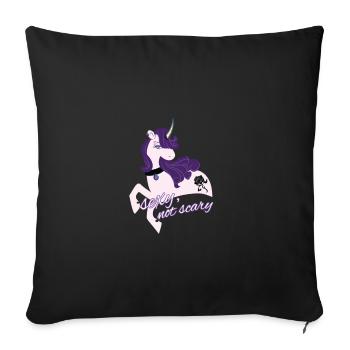 Sexy Gothic Unicorn / Sexy Einhorn - Sofakissenbezug 45 x 45 cm - Schwarz - Vorne
