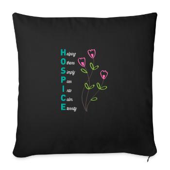 Hospice aidant les autres dans une éternité calme - Housse de coussin décorative 45 x 45 cm - noir - Devant