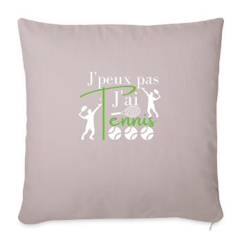 I Can't I Have Tennis 🎾 - Sofa pillowcase 17,3'' x 17,3'' (45 x 45 cm) - light taupe - Front