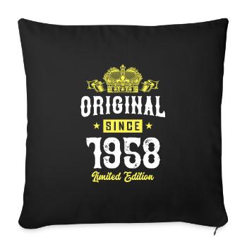 1958 Limited Edition - Sofa pillowcase 17,3'' x 17,3'' (45 x 45 cm) - black - Front