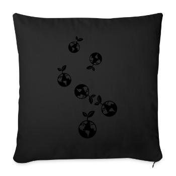 Planet Earth - Sofa pillowcase 17,3'' x 17,3'' (45 x 45 cm) - black - Front