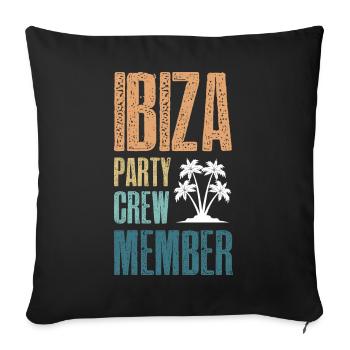 Ibiza Party Crew - Housse de coussin décorative 45 x 45 cm - noir - Devant
