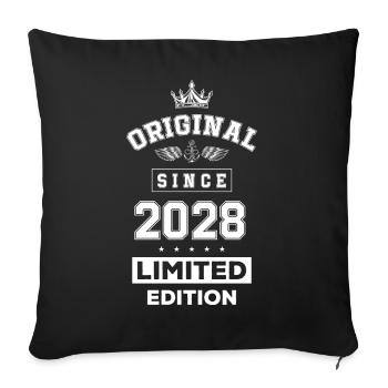 2028 limited edition birthday - Sofa pillowcase 17,3'' x 17,3'' (45 x 45 cm) - black - Front