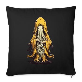 Conception mignonne de druide monstre d’Halloween - Housse de coussin décorative 45 x 45 cm - noir - Devant