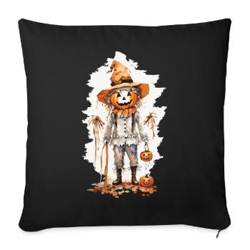 Magical Scarecrow Halloween Cottagecore - Sofa pillowcase 17,3'' x 17,3'' (45 x 45 cm) - black - Front