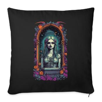 Gothic Bride Aesthetic Occult Retro Design - Sofa pillowcase 17,3'' x 17,3'' (45 x 45 cm) - black - Front