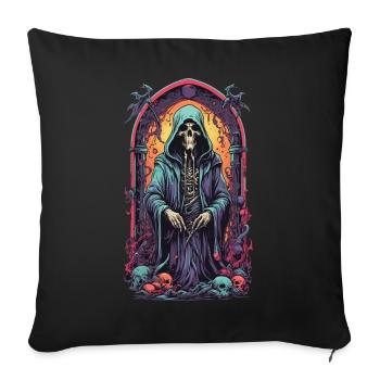 Gothic Grim Reaper Witches Mage Artwork - Sofa pillowcase 17,3'' x 17,3'' (45 x 45 cm) - black - Front