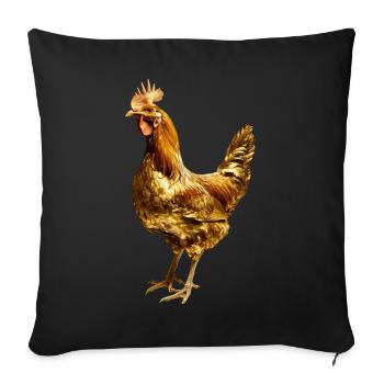 Chicken - Sofa pillowcase 17,3'' x 17,3'' (45 x 45 cm) - black - Front