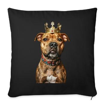 Staffordshire Bull Terrier - Sofa pillowcase 17,3'' x 17,3'' (45 x 45 cm) - black - Front