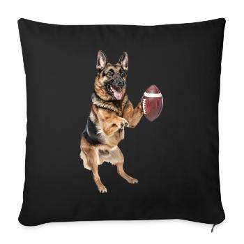 Berger allemand - Housse de coussin décorative 45 x 45 cm - noir - Devant