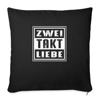 Zwei Takt Liebe - Sofakissenbezug 45 x 45 cm - Schwarz - Vorne