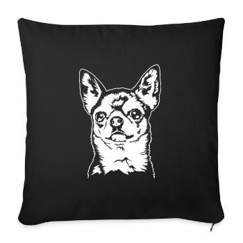 CHIHUAHUA Chien Portrait Chiens Wilsigns - Housse de coussin décorative 45 x 45 cm - noir - Devant