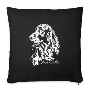 Setter irlandais Chien de chasse Chiens de chasse Chiens Wilsigns - Housse de coussin décorative 45 x 45 cm - noir - Devant