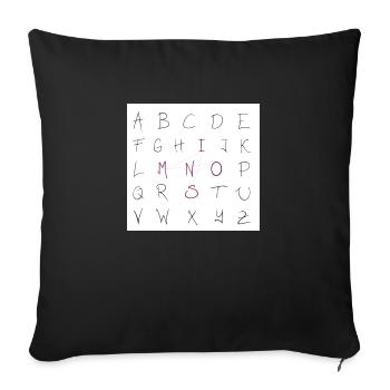 Der Name Simon Alphabet - Sofakissenbezug 45 x 45 cm - Schwarz - Vorne