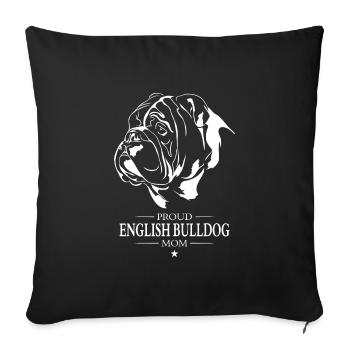 Bouledogue anglais Chiens Wilsigns - Housse de coussin décorative 45 x 45 cm - noir - Devant