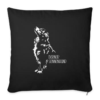 Bouvier Bernois Silhouette Chien Chien Wilsigns - Housse de coussin décorative 45 x 45 cm - noir - Devant