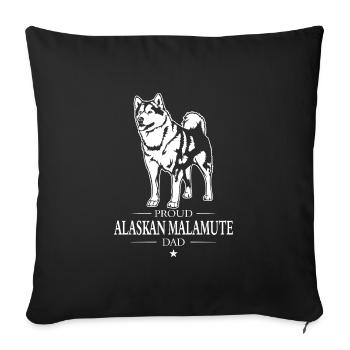 Alaskan Malamute Dad Dog Dog Wilsigns - Sofa pillowcase 17,3'' x 17,3'' (45 x 45 cm) - black - Front
