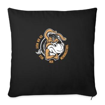 Nicht Stur sondern Meinungsstabil - Sofakissenbezug 45 x 45 cm - Schwarz - Vorne
