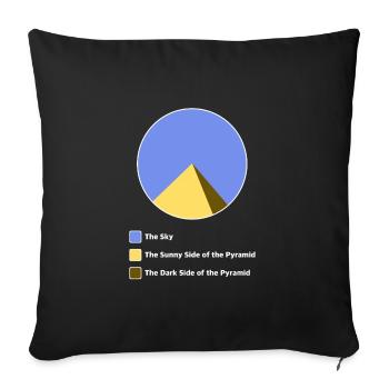 The Dark Side of the Pyramid | funny pictures - Sofa pillowcase 17,3'' x 17,3'' (45 x 45 cm) - black - Front