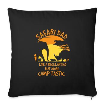 Safari Papa - Housse de coussin décorative 45 x 45 cm - noir - Devant