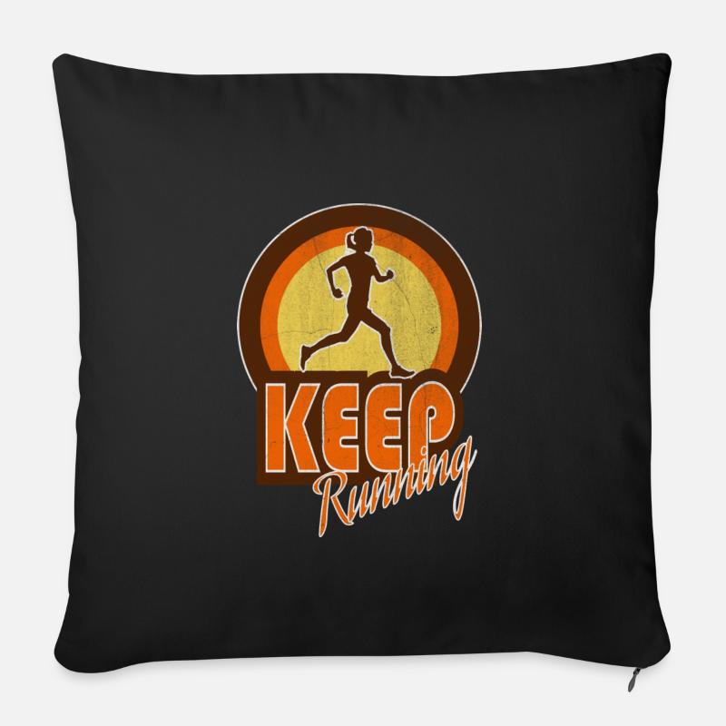 Jogging - Housse de coussin décorative 45 x 45 cm - noir