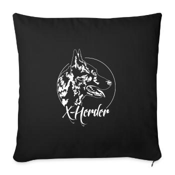 X- HERDER Dogs Portrait Chien Sport IGP - Housse de coussin décorative 45 x 45 cm - noir - Devant